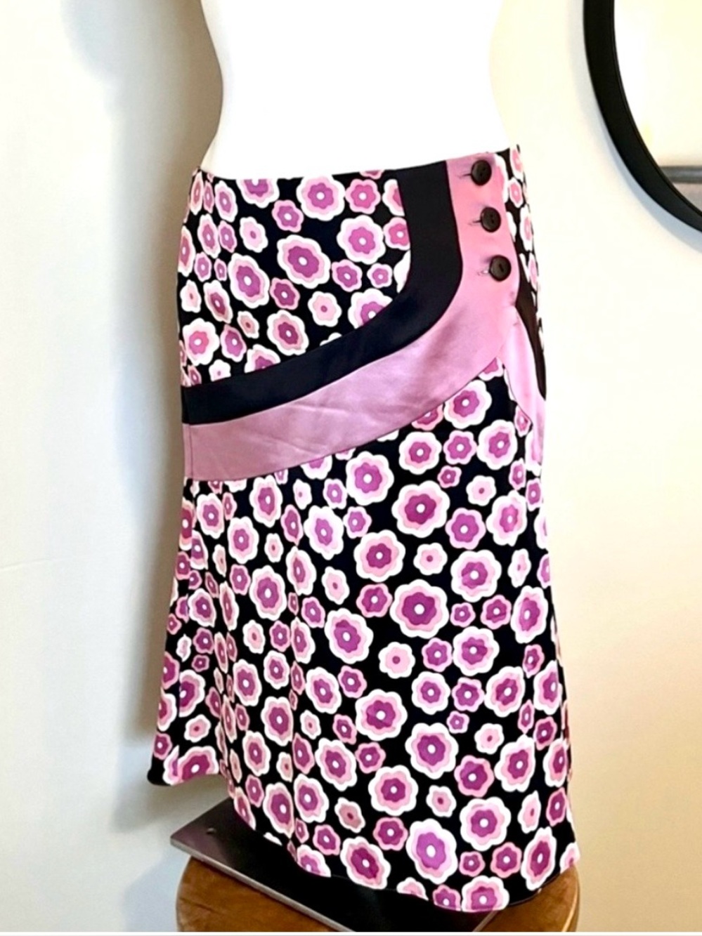 Rare Eley Kishimoto Silk Floral Skirt